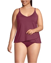Lands' End Women's Plus Tulip Hem Tankini Top