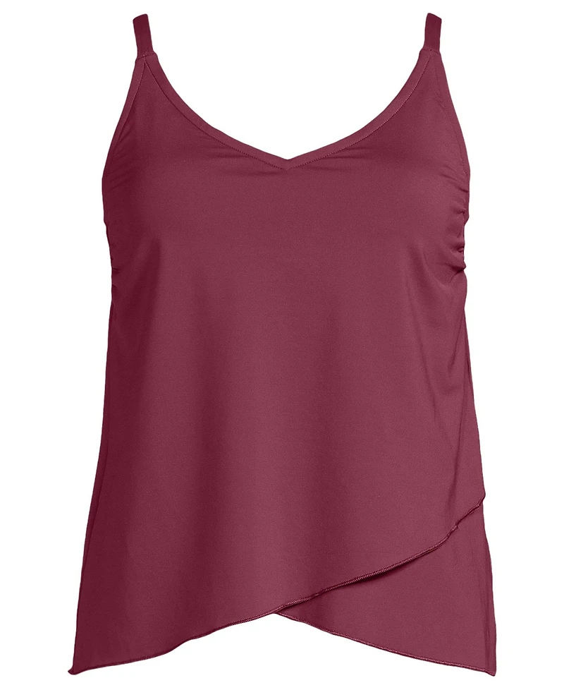 Lands' End Women's Plus Tulip Hem Tankini Top
