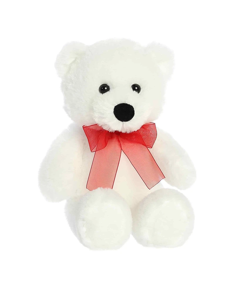 Aurora Small Bear Cuddly Plush Toy White 8"