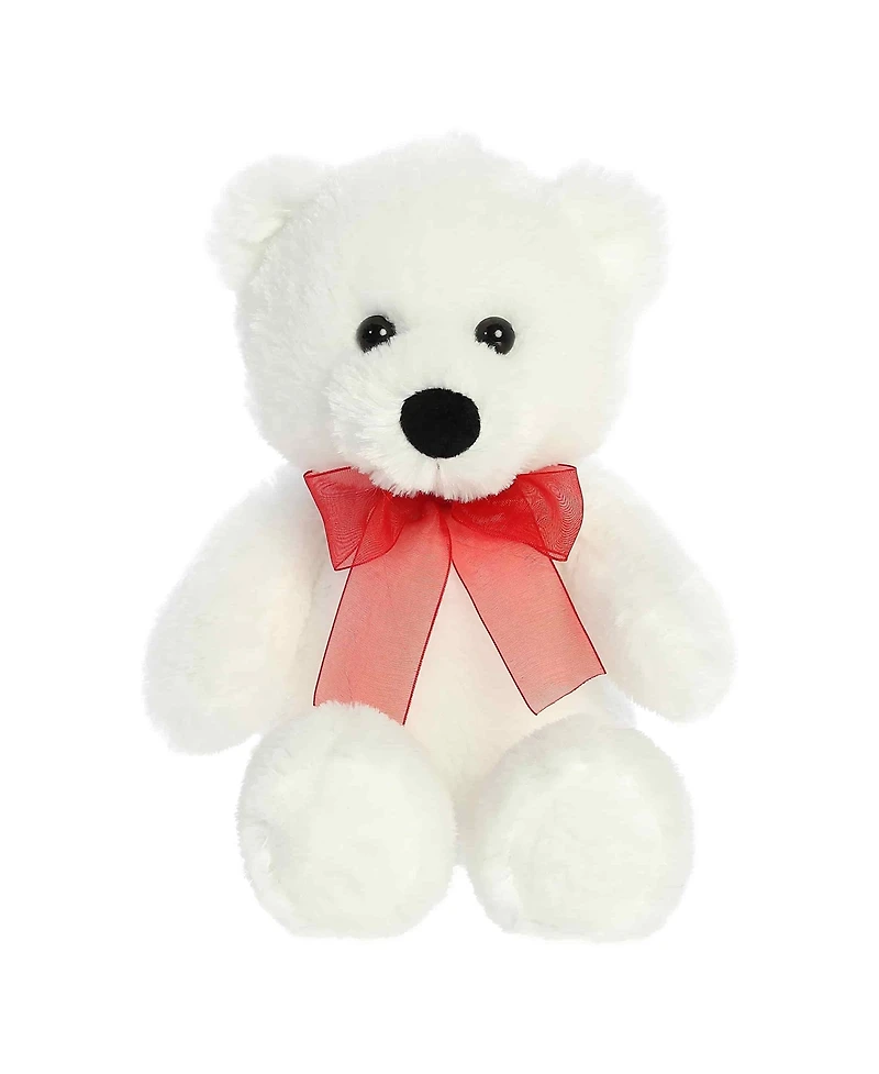 Aurora Small Bear Cuddly Plush Toy White 8"