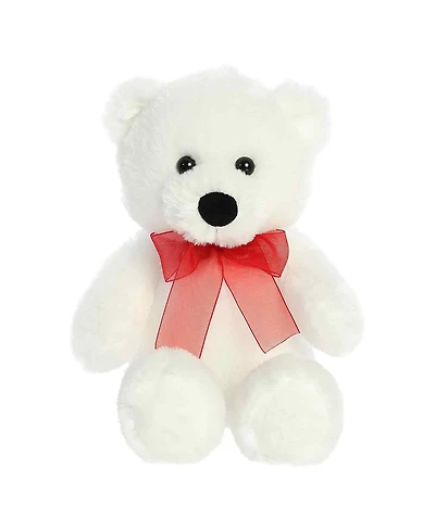 Aurora Small Bear Cuddly Plush Toy White 8"