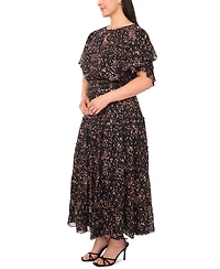 Msk Plus Maxi Tiered Dress