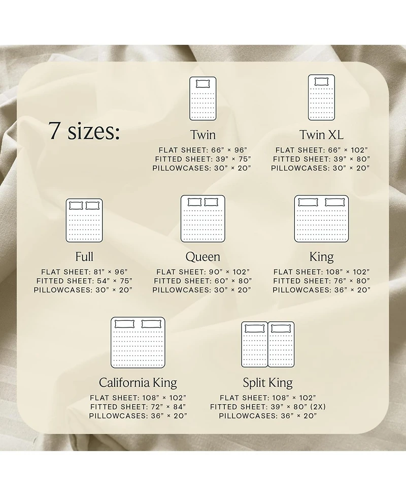 3PC Striped Silky Soft Cooling Deep Pocket Performance Sheet Set