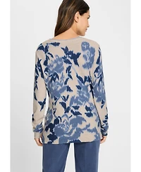 Olsen Women's Abstract Floral Sweater
