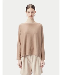 Gobi Cashmere Women's Boatneck Cotton Silk Cashmere Blend Sweater