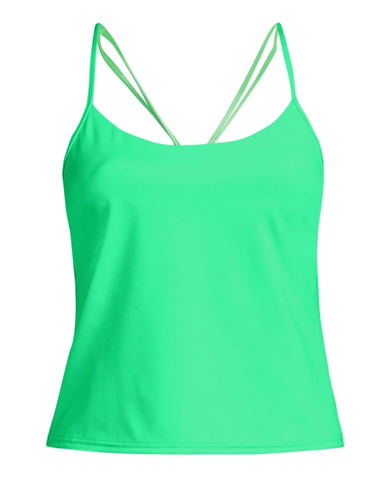 Lands' End Women's Tugless QuickDry Adjustable Strappy Back Tankini Top