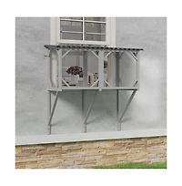 Zeus & Ruta Wooden Cat Window Perch for Large Indoor Cats