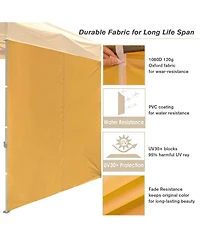 InstaHibit Set of 4 Sidewall Fits 10x10ft Canopy Tent with Zipper UV30+ Outdoor Party Yellow