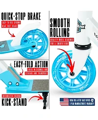 Folding Kick Scooter with Lights - Madd Gear Rush 125