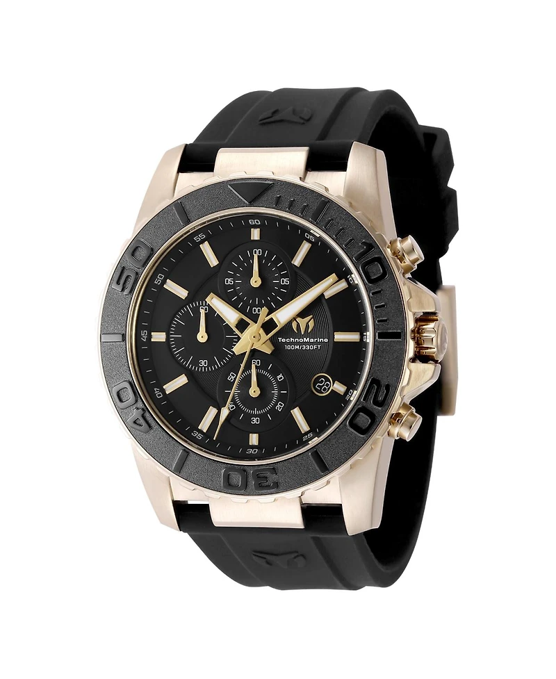 Technomarine Men's Tm-725003 Sea Quartz Black Dial Watch