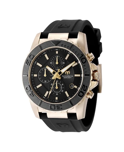Technomarine Men's Tm-725003 Sea Quartz Black Dial Watch