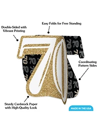 Big Dot of Happiness Freestanding 3D Gold 60th Birthday Centerpiece Table Decorations