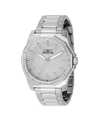 Invicta Men's 49125 Speedway Quartz 3 Hand Silver Dial Watch