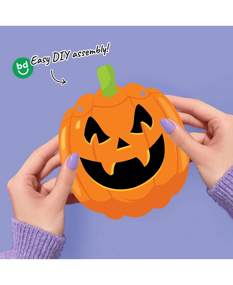 Big Dot of Happiness Halloween Monsters Garland Banner, 30 Feet of Cord, 15 Paper Monster Head
