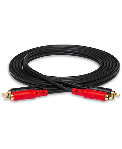 Hosa Technology 3.3'/1m 2 Rca Male to 2 Rca Male Stereo Interconnect Cable, Gold Contacts