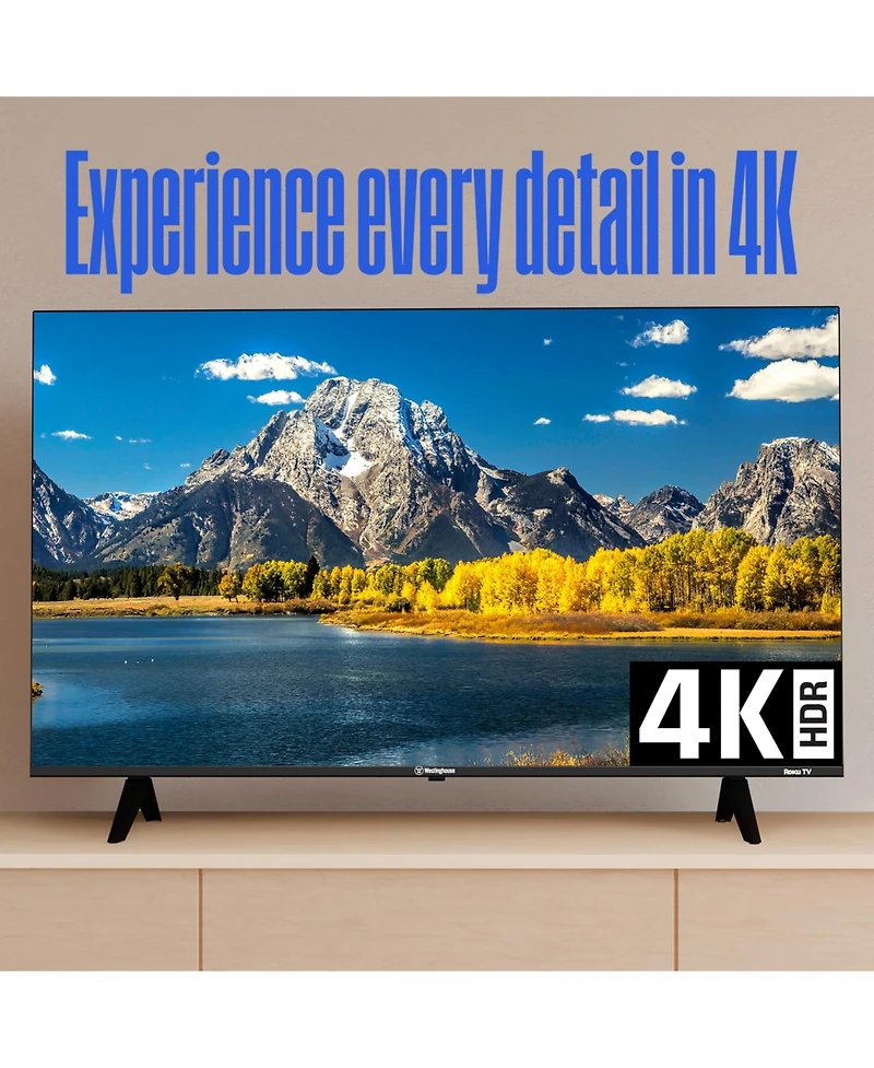 Westinghouse 40" Roku Smart Tv – 1080p Full Hd Led with Wi-Fi, Flat Screen Compatible with Apple HomeKit, Alexa, Google Assistant