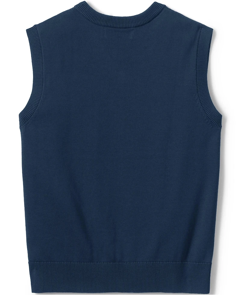 Lands' End Men's Cotton Modal Fine Gauge Sweater Vest