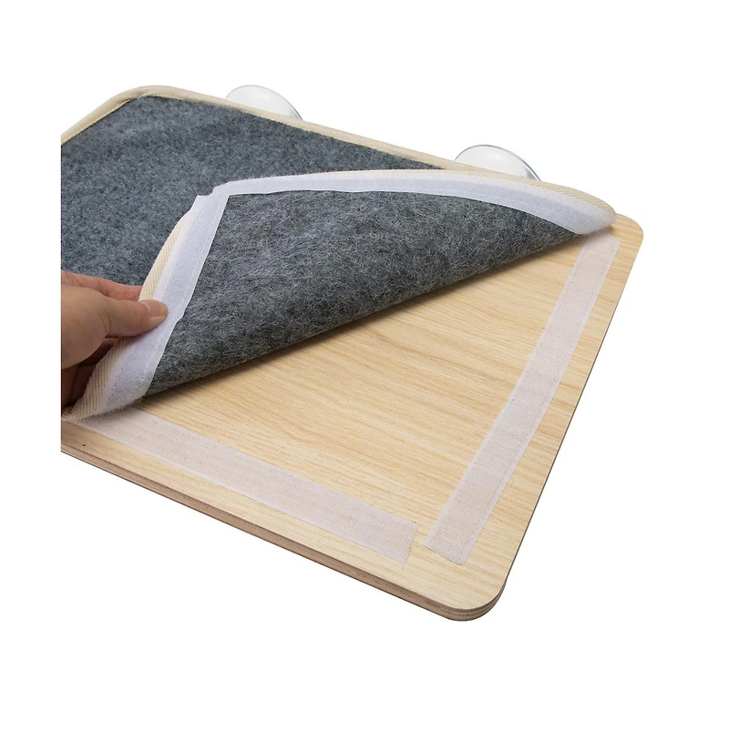 Zeus & Ruta Window Hammock Cat Bed with Suction Cups and Felt