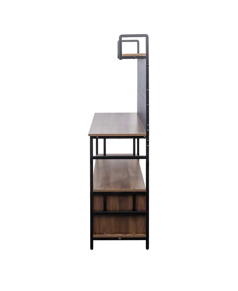 Casainc Kitchen Bakers Rack with Cabinet Door and Storage Shelf for Small Space Organization