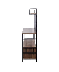 Casainc Kitchen Bakers Rack with Cabinet Door and Storage Shelf for Small Space Organization