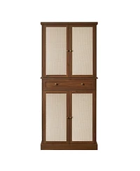Casainc 4-Door Storage Cabinet with 1 Drawer and 4 Adjustable Shelves for Home Organization