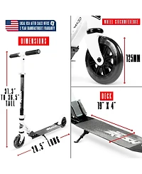 Folding Kick Scooter with Lights - Madd Gear Rush 125