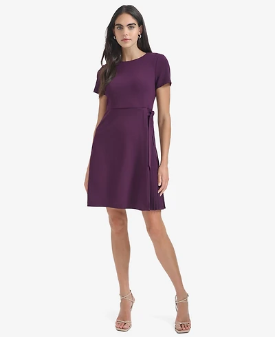 Calvin Klein Women's Short Sleeve Pleat Dress
