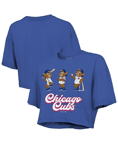 Majestic Women's Royal Chicago Cubs Boxy Crop T-Shirt