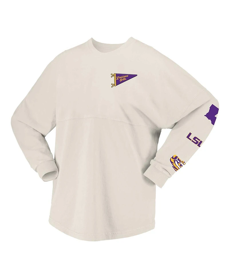 Spirit Jersey Women's Natural Lsu Tigers Local Long Sleeve T-Shirt