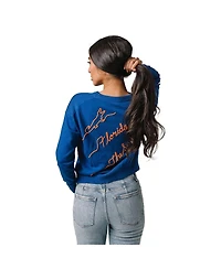 Kadyluxe Women's Royal Florida Gators Love Note Embroidered Pullover Sweater