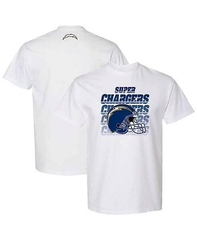 The Wild Collective Men's and Women's White Los Angeles Chargers Super Scoop Neck T-Shirt