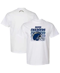 The Wild Collective Men's and Women's White Los Angeles Chargers Super Scoop Neck T-Shirt