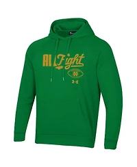 Under Armour Men's Kelly Green Notre Dame Fighting Irish All Fight Rival Fleece Hoodie