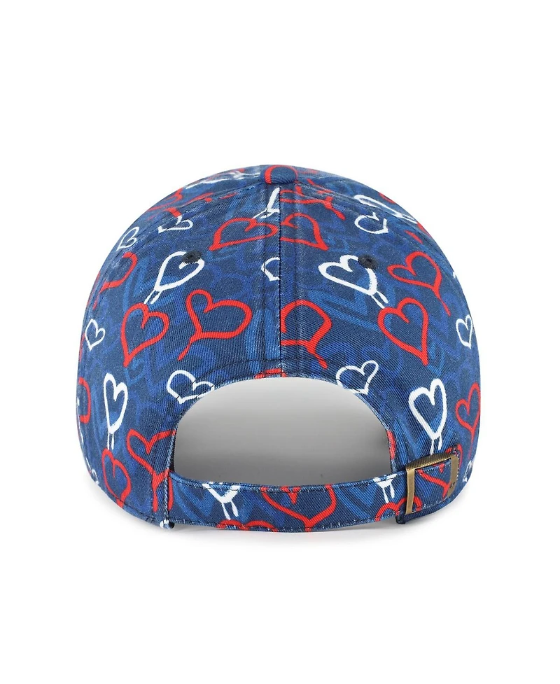 '47 Brand Big Girls Navy Boston Red Sox Mural Clean Up Adjustable Hat