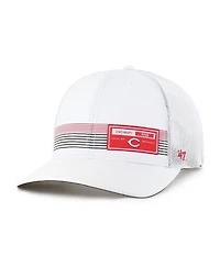 '47 Brand Men's White Cincinnati Reds Rangefinder Brrr Trucker Adjustable Hat