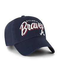 '47 Brand Women's Navy Atlanta Braves Ariana Clean Up Adjustable Hat