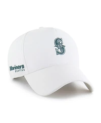 '47 Brand Men's White Seattle Mariners Foundational Pinch Offside Adjustable Hat