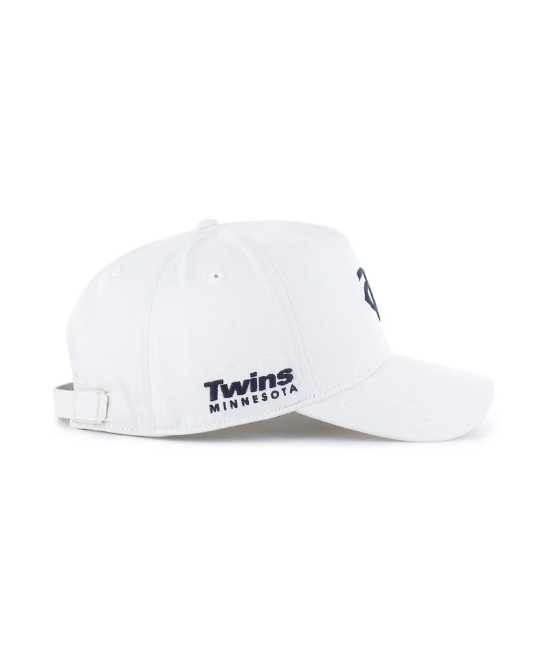 '47 Brand Men's White Minnesota Twins Foundational Pinch Offside Adjustable Hat