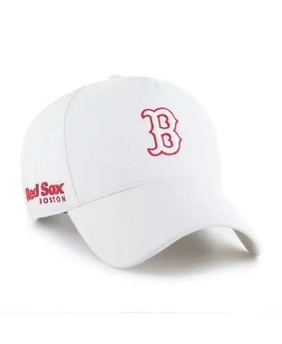 '47 Brand Men's White Boston Red Sox Foundational Pinch Offside Adjustable Hat