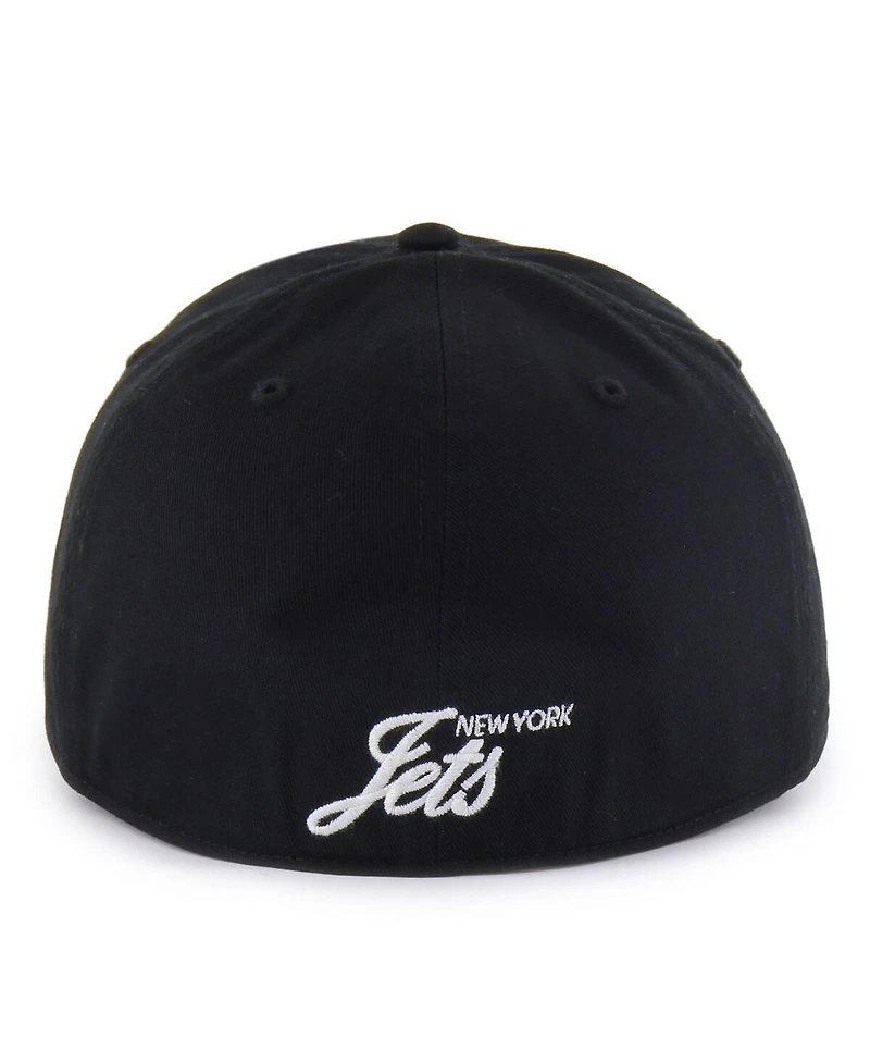 '47 Brand Men's Black New York Jets Foundational Franchise Fitted Hat