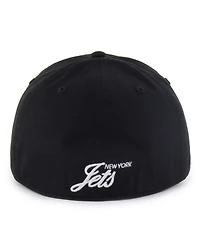 '47 Brand Men's Black New York Jets Foundational Franchise Fitted Hat