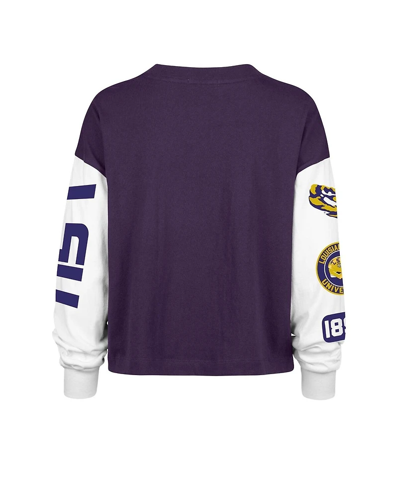47 Brand Women's Purple Lsu Tigers Sydney Long Sleeve T-Shirt