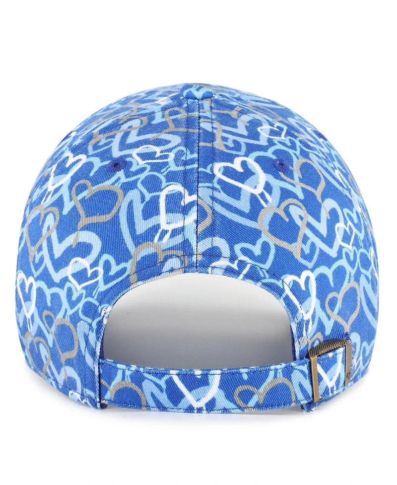 '47 Brand Big Girls Blue Detroit Lions Mural Clean Up Adjustable Hat