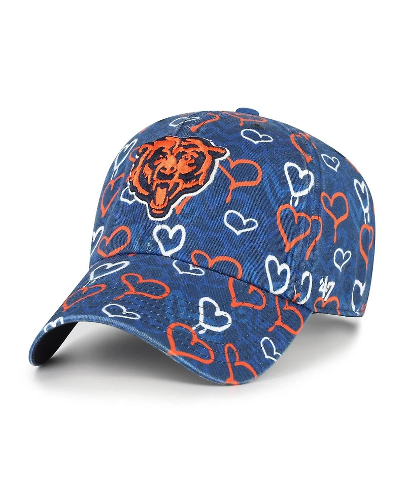 '47 Brand Big Girls Navy Chicago Bears Mural Clean Up Adjustable Hat