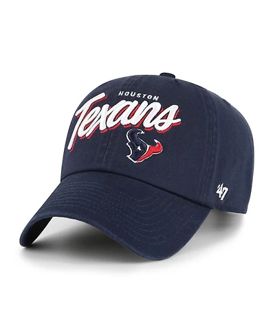 '47 Brand Women's Navy Houston Texans Ariana Clean Up Adjustable Hat