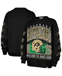 '47 Brand Women's Black Colorado Buffaloes Go Big Oversized Pullover Sweatshirt