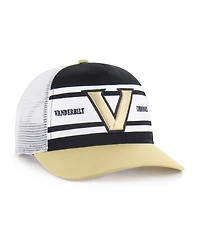 '47 Brand Big Boys and Girls Black/Gold Vanderbilt Commodores Super Stripe Hitch Adjustable Trucker Hat