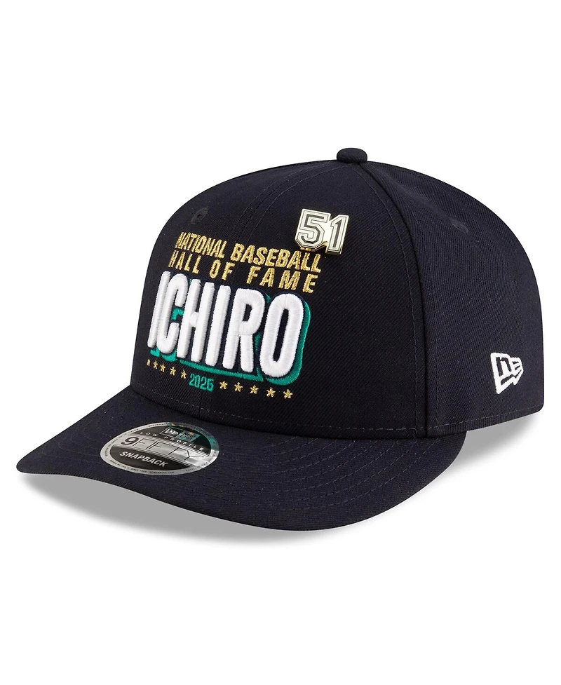 New Era Men's Ichiro Suzuki Navy Seattle Mariners 2025 Baseball Hall of Fame Low Profile 9FIFTY Snapback Hat