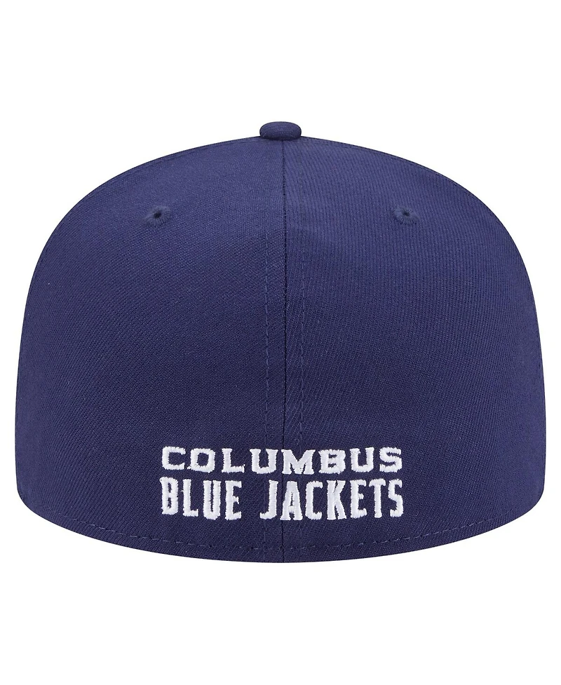 New Era Men's Navy Columbus Blue Jackets Deceptor 59FIFTY Fitted Hat