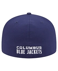 New Era Men's Navy Columbus Blue Jackets Deceptor 59FIFTY Fitted Hat